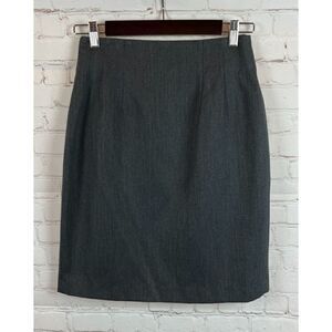 ANN TJIAN for KENAR gray wool lined twill straight pencil size 10